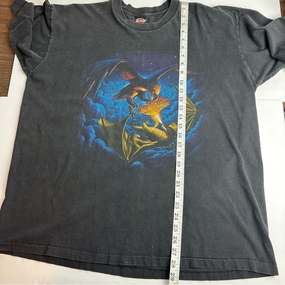 Vintage Harley Davidson Shirt Men's XL Dragon Eagle Double Sided Doc's St. Louis - Picture 7 of 10